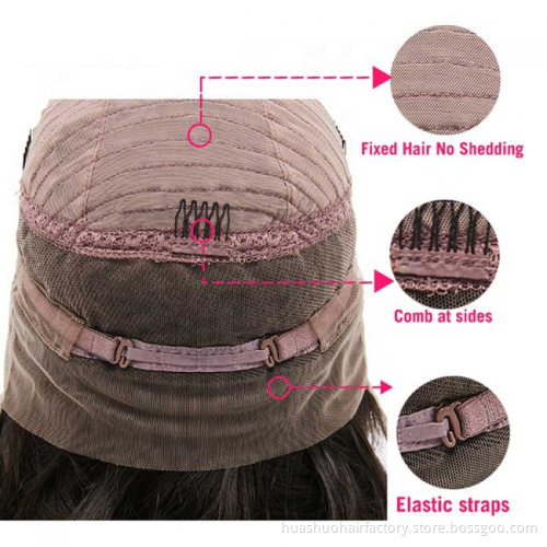 Huashuo 50% OFF 180% 210% Density Swiss Lace Wig, Invisible Hairline 360 Lace Frontal Wig,  360 degree Human Hair Lace Front Wig
